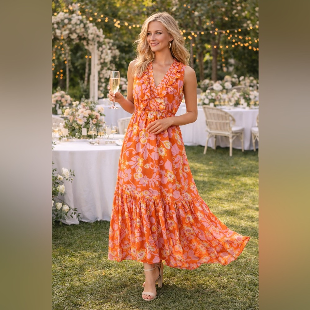 WARM Sierra Floral Maxi Dress | $625 Retail | Rent the Runway | Cotton